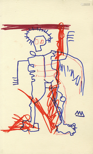 JEAN-MICHEL BASQUIAT [imputee] - Untitled - Color