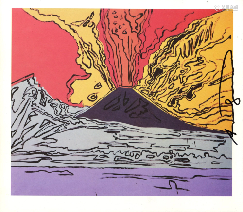 ANDY WARHOL - Vesuvius #01 - Color offset lithograph