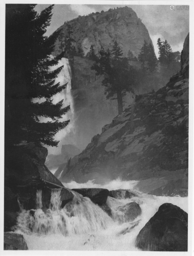 ANSEL ADAMS - Vernal Fall, Yosemite National Park,