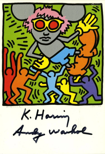 ANDY WARHOL & KEITH HARING - Andy Mouse IV, Homage to