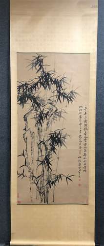 A CHINESE BAMBOO PAINTING ZHENG BANQIAO MARKED