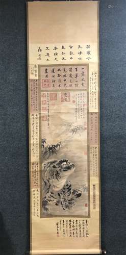 A CHINESE PAPER PAINTING WANG MENG MARKED