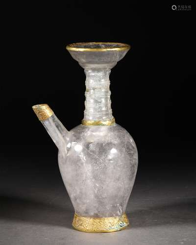 A LIAO DYNASTY CRYSTAL WRAPPED POT