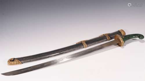 A QING DYNASATY CROCODILE SKIN KNIFE