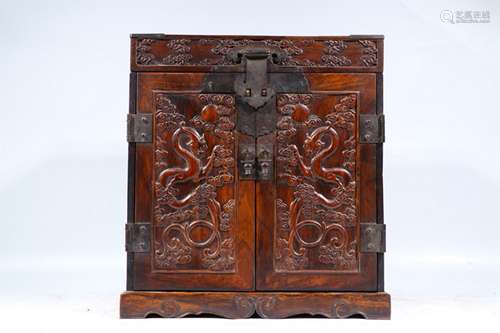 A MING HUANGHUALI WOOD TREASURE BOX