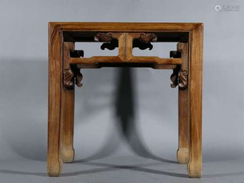 A MING DYNASTY HUANGHUALI WOOD SQUARE STOOL
