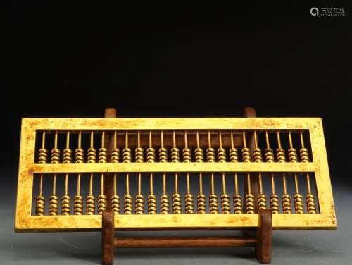 A QING BRONZE GILDING COUNTING FRAME