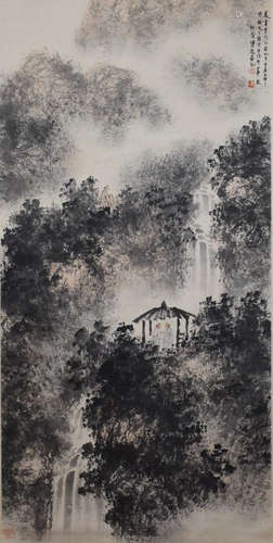 A Chinese Landscape Painting, Fu Baoshi Mark