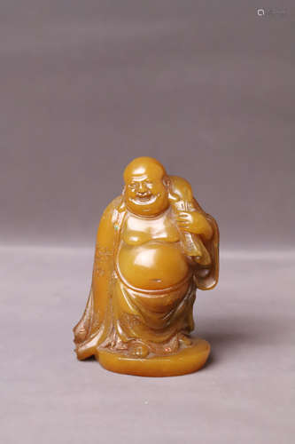 A Carved Buddha Shoushan Stone Figure Statue