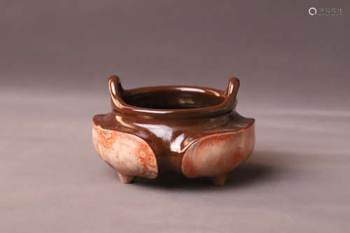 A Double Ear Porcelain Incense Burner