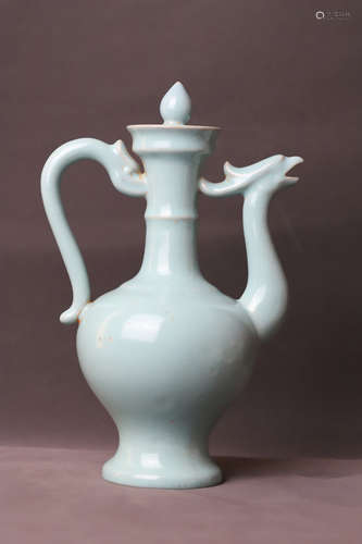 A Blue Glazed Porcelain Pot