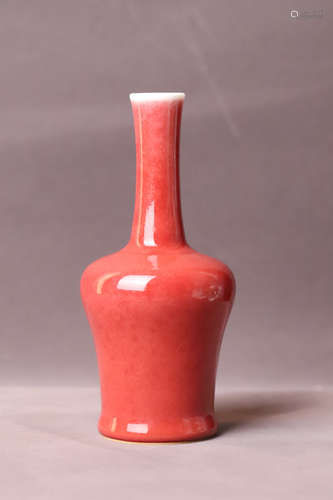 A Red Glazed Porcelain Vase