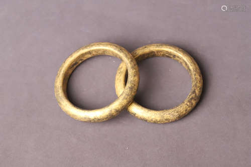 A Pair of Agarwood Bangle