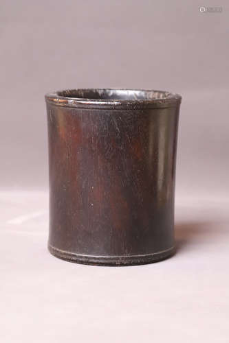 An Red Sandalwood Brush Pot