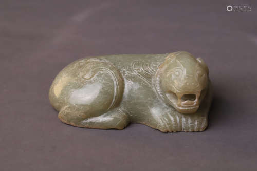 A Carved Beast Figure Statue