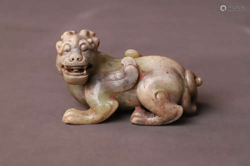 A Jade Beast Figure Ornament