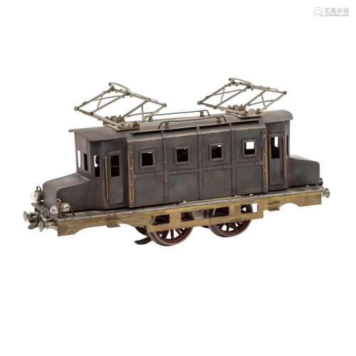 wohl MÄRKLIN E-Lok aus Kupfer, Spur 0, 1930er/40er Jahre,