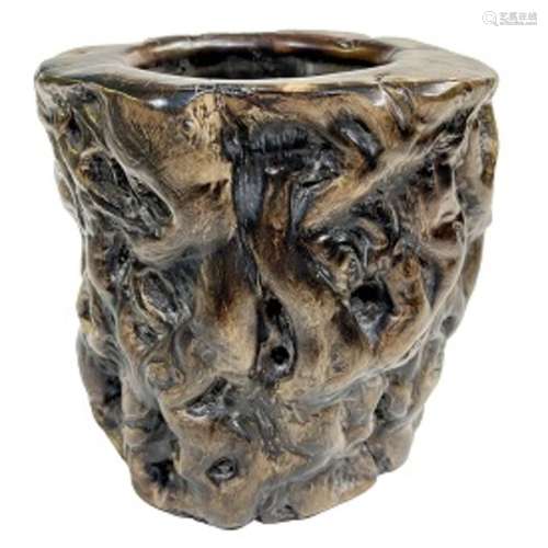 Chinese 18th/19th Century Large Scholars Root Brush Pot Very...