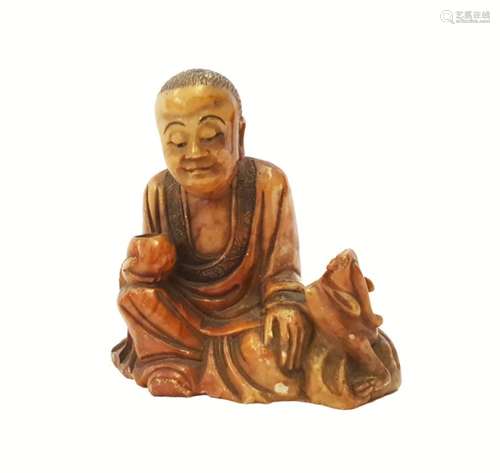 17th Century Chinese Soap Stone Luohan Figure