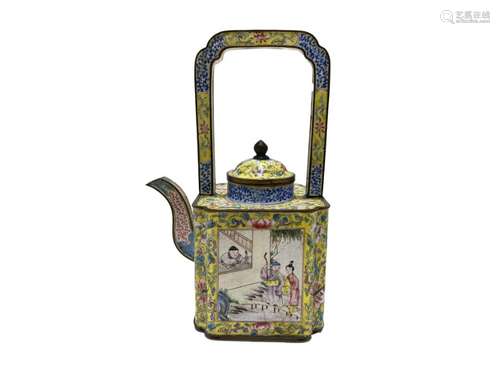 18th Century Chinese Canton Enamel Teapot