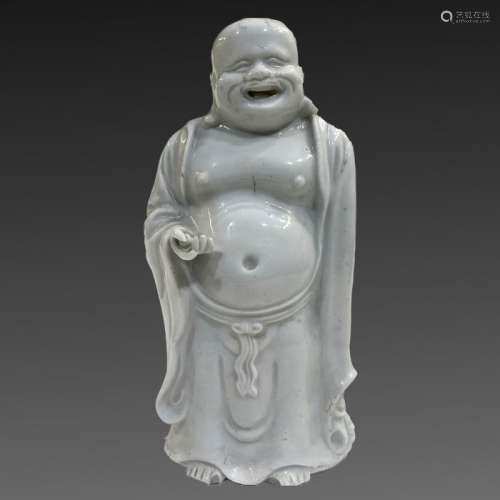 18th Century Chinese blanc de chine Hotei Buddha Figure