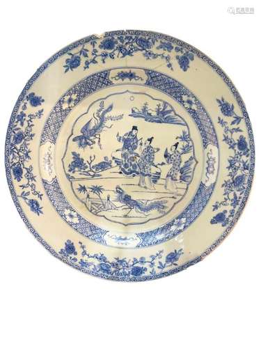 Chinese Kangxi Period Blue & White Plater