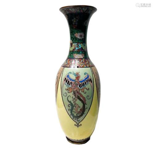 Chinese Cloisonné Vase Late Qing Dynasty