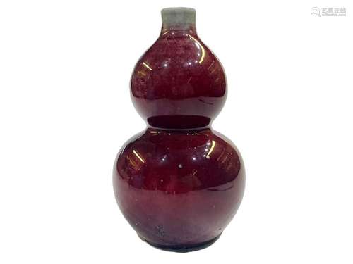 18th Century Fine Chinese Double Gourd Flambé Vase