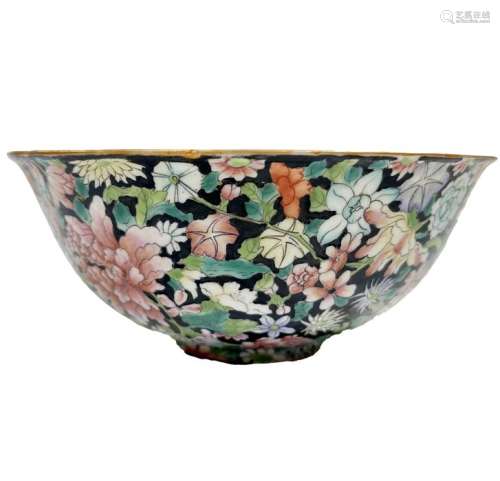 Chinese Famille Rose Bowl Late Qing To Republic Period Signa...