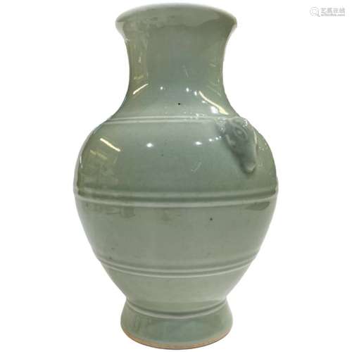 18th Century Chinese Celadon Vase Early Qing Period Vase Sha...