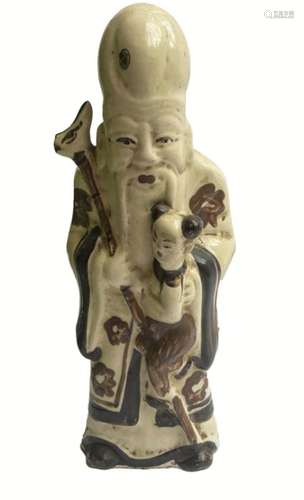 Chinese Cizhou ware Shou Lao Figure Yuan To Ming Period