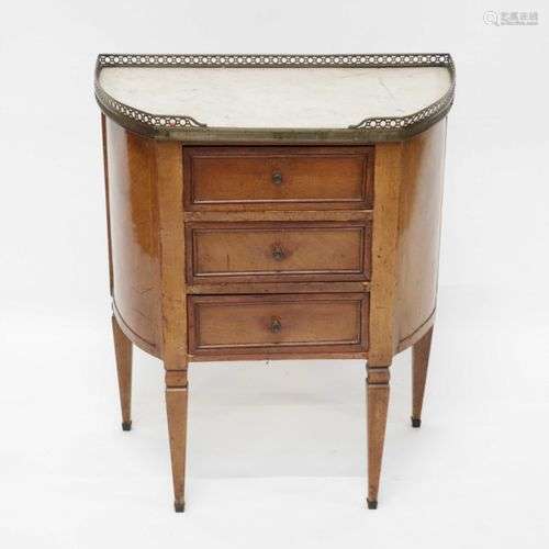 Petite commode d appoint à trois tiroirs, style Directoire, ...