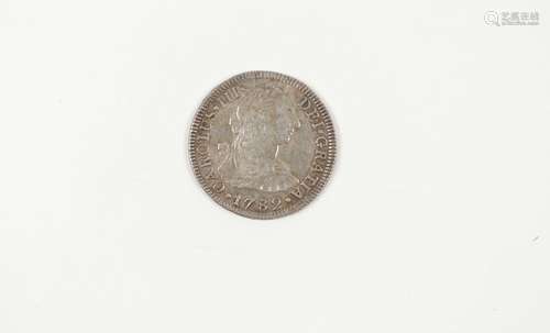 Charles III. 2 réales argent 1782 (Mexico) TTB/Sup