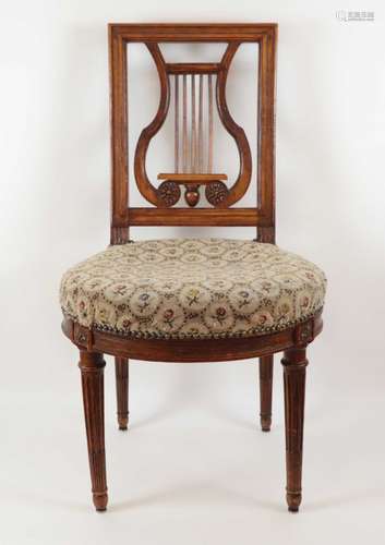 Georges JACOB (1739-1814) Chaise à dossier lyre, estampillée...