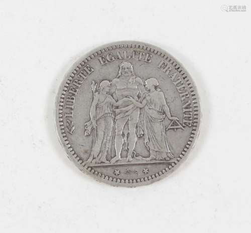 5 Francs Camélinat / Commune de Paris 1871 A Trident - rare ...