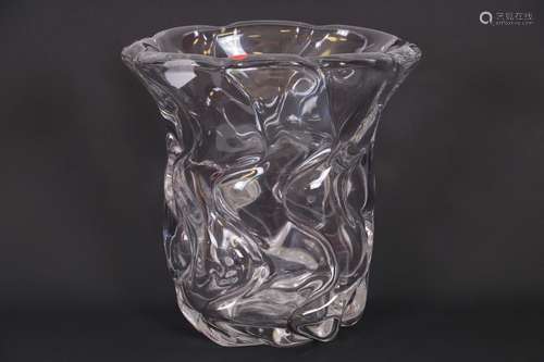 Daum Important vase en cristal H 29 cm