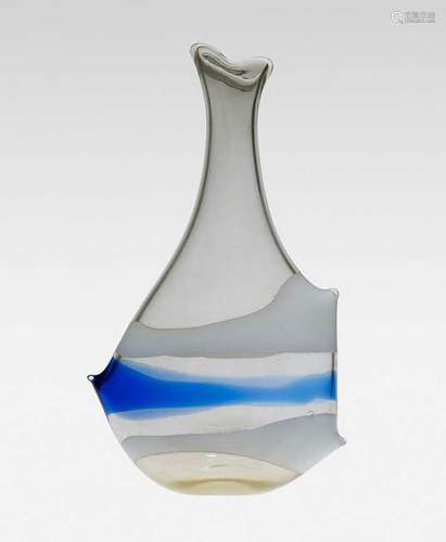 Anzolo FUGA (XX-XXI) Vase asymétrique en verre de Murano, A....