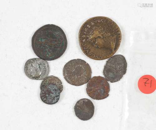 République romaine : 9 monnaies sesterce - Follis - Denier (...