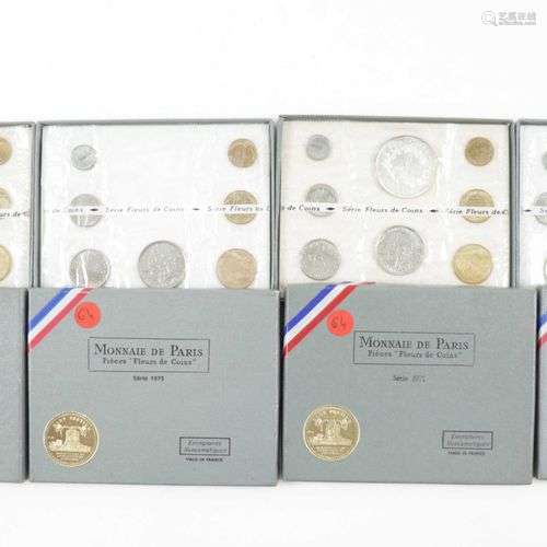 Monnaie de Paris Série FDC 1971 - 1972 - 1973 complété à 8 e...