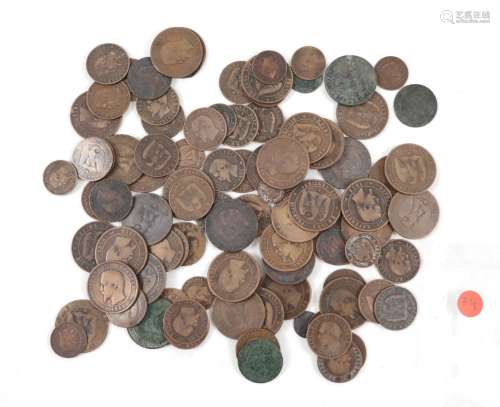 Napoléon III lot de divisionnaires bronze 1,2,5 et 10 centim...