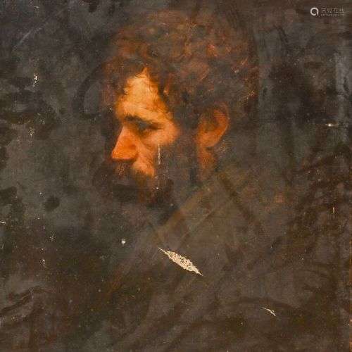 Ecole Française du XIXe siècle Portrait d'homme de profil Hu...