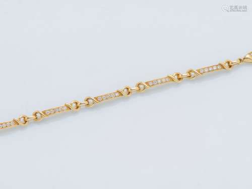 Bracelet gourmette en or jaune 18 carats (750 ‰) composé de ...
