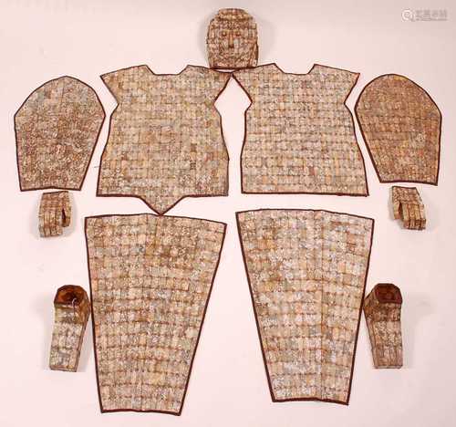 * A full sized Chinese burial suit, in eleven sections each ...