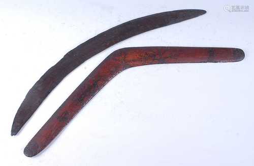 A native Australian Kylie (boomerang), of typical curved for...