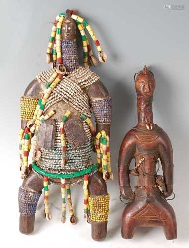 * A fetish type fertility figure, mounted with multicoloured...