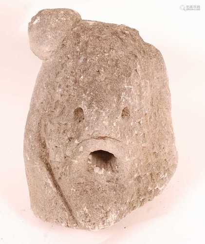 * An architectural limestone block / gargoyle, carved as a 