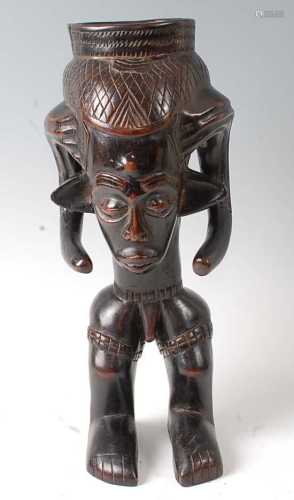* A zoomorphic standing palm wine cup, Kuba People, D.R.C., ...