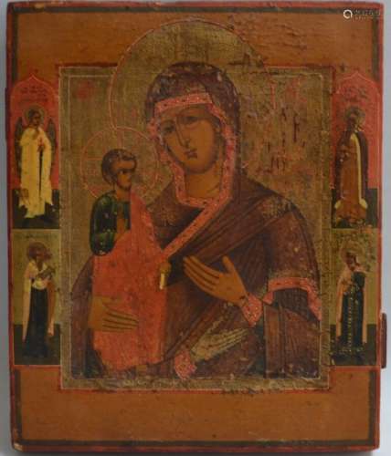 ICONE de la Vierge à trois mains Moscou, XIXème 27 x 22 cm (...