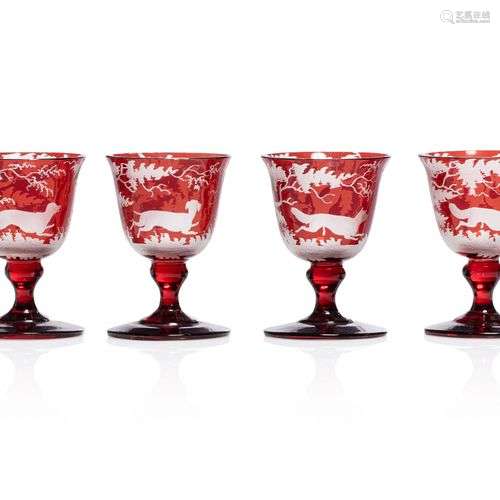 Ensemble de quatre verres