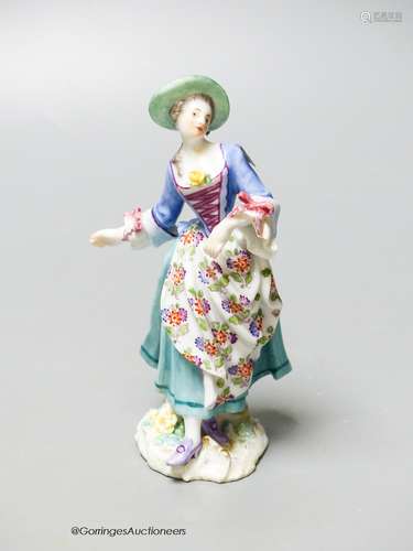 A Meissen figure of a dancing lady, 18th/19th century, heigh...